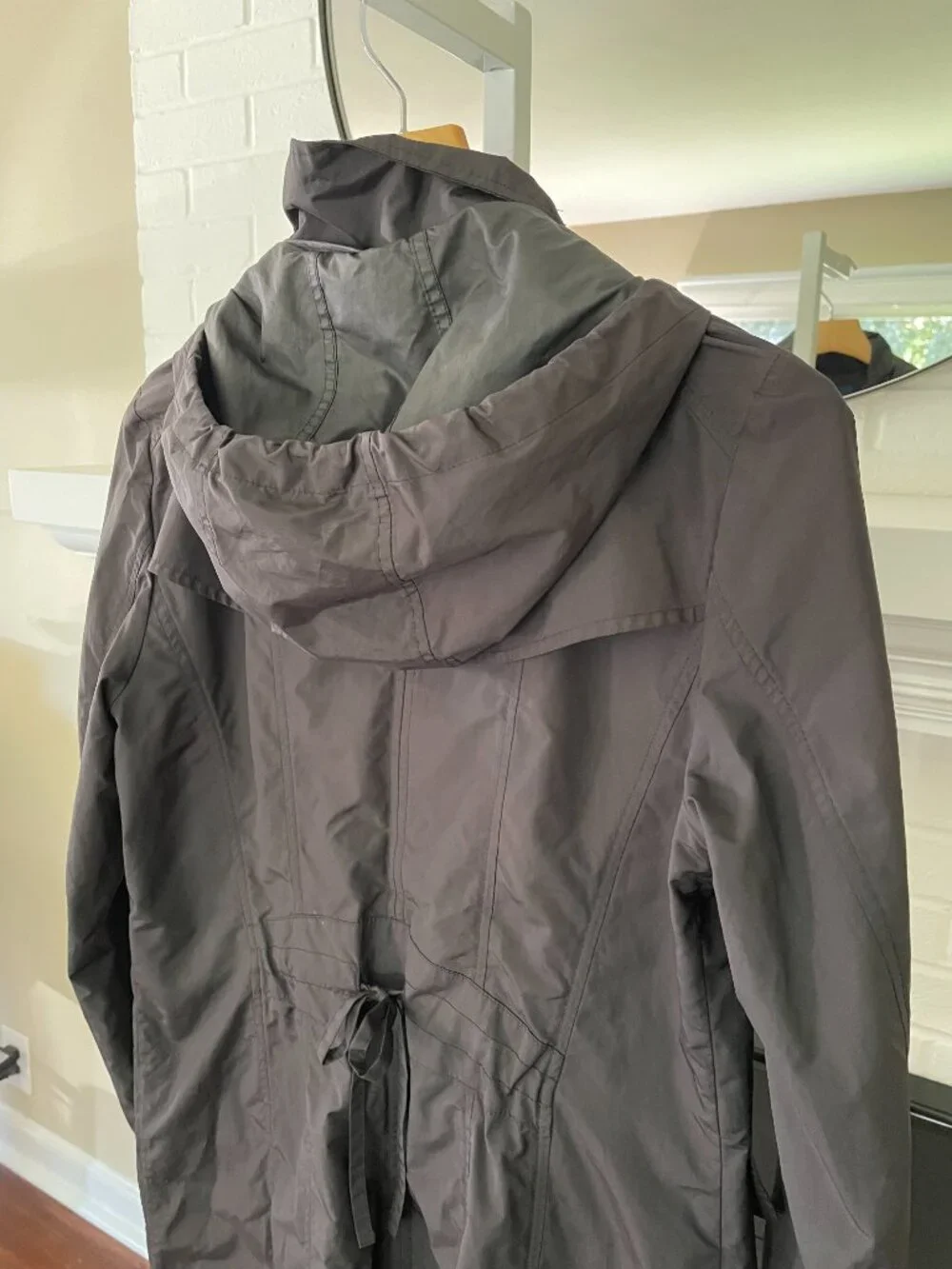 Cole Haan Rain Jacket Coat Black Detachable Hood Women's Size M